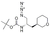 tert-butyl (S)-1-azido-3-((R)-tetrahydro-2H-pyran-3-yl)propan-2-ylcarbaMate 化学構造式