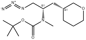CarbaMic acid, N-[(1S)-1-(azidoMethyl)-2-[(3R)-tetrahydro-2H-pyran-3-yl]ethyl]-N-Methyl-, 1,1-diMethylethyl ester Struktur