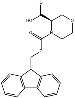 4-FMOC-3(R)-MORPHOLINECARBOXYLIC ACID Struktur