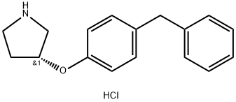 (R)-3-(4-苄基苯氧基)吡咯烷盐酸盐, 942194-85-6, 结构式