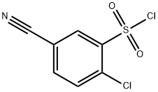 2-chloro-5-cyanobenzene-1-sulfonyl chloride Struktur