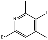 6-Bromo-3-iodo-2,4-dimethylpyridine Structure