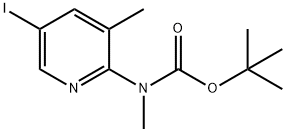 2-(BOC-甲胺基)-5-碘-3-甲基吡啶,942206-08-8,结构式