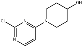 1-(2-クロロピリミジン-4-イル)ピペリジン-4-オール 化学構造式