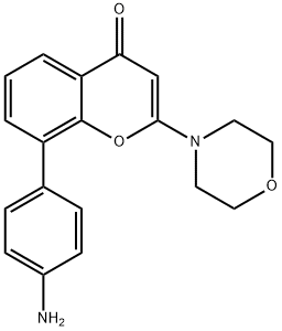 8-(4-氨基苯基)-2-(4-吗啉基)-4H-1-苯并吡喃-4-酮 结构式