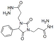 2,4-ジオキソ-5-フェニル-1,3-イミダゾリジンビス(プロパン酸ヒドラジド) 化学構造式