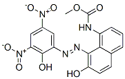 methyl [7-hydroxy-8-[(2-hydroxy-3,5-dinitrophenyl)azo]-1-naphthyl]carbamate 结构式