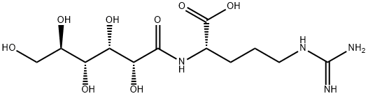 Nα-(D-グルコース-1-イル)-L-アルギニン 化学構造式