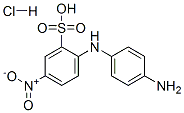 2-[(4-アミノフェニル)アミノ]-5-ニトロベンゼンスルホン酸/塩酸,(1:x) 化学構造式