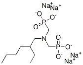 [[(2-ethylhexyl)imino]bis(methylene)]bisphosphonic acid, sodium salt Struktur