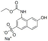 4-[(ethoxycarbonyl)amino]-6-hydroxynaphthalene-2-sulphonic acid, sodium salt 结构式