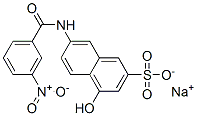 sodium 4-hydroxy-7-[(3-nitrobenzoyl)amino]naphthalene-2-sulphonate,94232-36-7,结构式