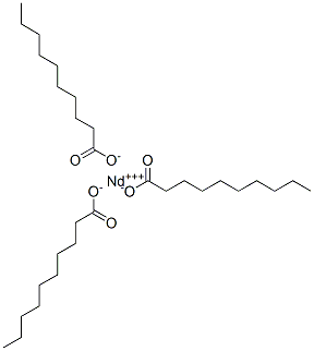 トリスデカン酸ネオジム(III) 化学構造式