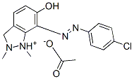 7-[(4-chlorophenyl)azo]-6-hydroxy-1,2-dimethyl-1H-indazolium acetate Struktur