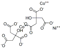 dicobalt(2+) nickel(2+) bis[2-hydroxypropane-1,2,3-tricarboxylate] 结构式