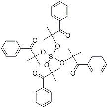 2,2',2'',2'''-[silanetetrayltetrakis(oxy)]tetrakis[2-methylpropiophenone] Struktur