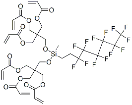 2-[[[[3-(acryloyloxy)-2,2-bis[(acryloyloxy)methyl]propoxy]methyl(3,3,4,4,5,5,6,6,7,7,8,8,8-tridecafluorooctyl)silyl]oxy]methyl]-2-[(acryloyloxy)methyl]propane-1,3-diyl diacrylate Structure