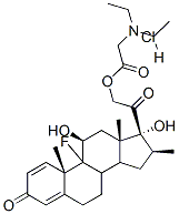 (11beta,16beta)-9-fluoro-11,17-dihydroxy-16-methyl-3,20-dioxopregna-1,4-dien-21-yl N,N-diethylaminoacetate hydrochloride Structure