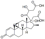9beta,11beta-epoxy-17,21-dihydroxy-16beta-methylpregna-1,4-diene-3,20-dione 17,21-di(acetate)         Struktur
