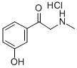 1-(3-Hydroxyphenyl)-2-(methylamino)ethanone hydrochloride Struktur