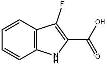 3-フルオロインドール-2-カルボン酸 化学構造式