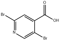 2,5-ジブロモイソニコチン酸 化学構造式