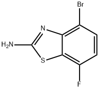 2-BenzothiazolaMine, 4-broMo-7-fluoro- Structure