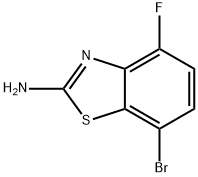 2-BenzothiazolaMine, 7-broMo-4-fluoro- Structure