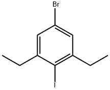 5-溴-1,3-二乙基-2-碘苯 结构式