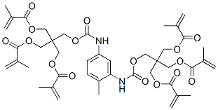 2-[[[[3-[[[3-(methacryloyloxy)-2,2-bis[(methacryloyloxy)methyl]propoxy]carbonyl]amino]tolyl]carbamoyl]oxy]methyl]-2-[(methacryloyloxy)methyl]propane-1,3-diyl dimethacrylate Structure