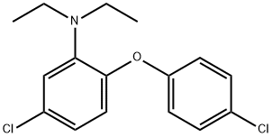 5-クロロ-2-(4-クロロフェノキシ)-N,N-ジエチルアニリン 化学構造式