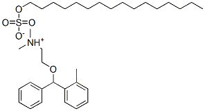 N,N-ジメチル-2-[(2-メチルフェニル)フェニルメトキシ]エタンアミン/硫酸水素ヘキサデシル,(1:1) 化学構造式