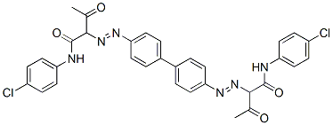 2,2'-[[1,1'-biphenyl]-4,4'-diylbis(azo)]bis[N-(4-chlorophenyl)-3-oxobutyramide] Structure