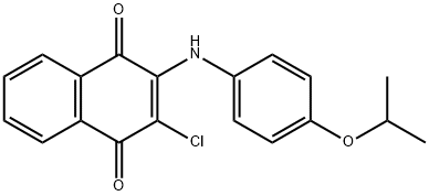 1,4-NAPHTHOQUINONE, 2-CHLORO-3-(P-ISOPROPOXYANILINO)- Structure