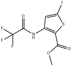 5-碘-3-(2,2,2-三氟乙酰氨基)噻吩-2-羧酸甲酯,942589-44-8,结构式