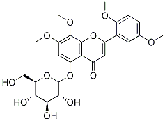 2-(2,5-二甲氧基苯基)-5-(BETA-D-吡喃葡萄糖基氧基)-7,8-二甲氧基-4H-1-苯并吡喃-4-酮,942626-75-7,结构式