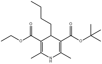tert-butyl ethyl 4-butyl-1,4-dihydro-2,6-dimethylpyridine-3,5-dicarboxylate Struktur