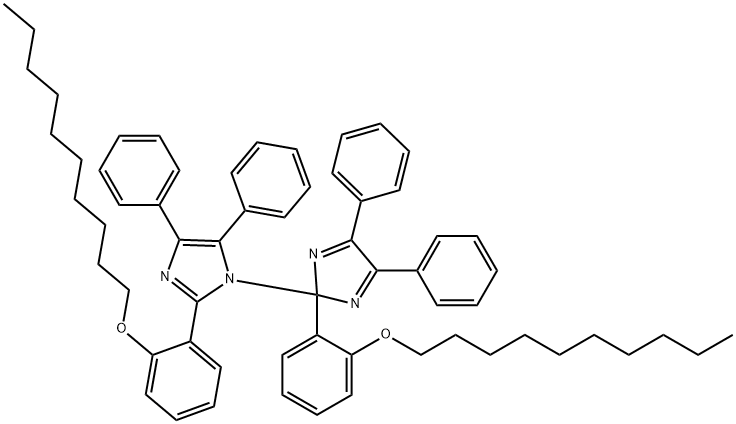 2-[2-(decyloxy)phenyl]-1-[2-[2-(decyloxy)phenyl]-4,5-diphenyl-2H-imidazol-2-yl]-4,5-diphenyl-1H-imidazole Structure