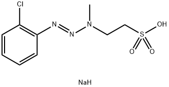 sodium 2-[3-(2-chlorophenyl)-1-methyltriazen-2-yl]ethanesulphonate 结构式