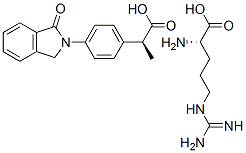 L-arginine mono[(S)-4-(1,3-dihydro-1-oxo-2H-isoindol-2-yl)-alpha-methylbenzeneacetate] Structure