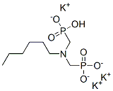 tripotassium hydrogen [(hexylimino)bis(methylene)]bisphosphonate 结构式