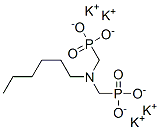 [(ヘキシルイミノ)ビス(メチレン)]ビスホスホン酸テトラカリウム 化学構造式