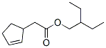 2-シクロペンテン-1-酢酸2-エチルブチル 化学構造式