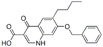 6-butyl-1,4-dihydro-4-oxo-7-(phenylmethoxy)quinoline-3-carboxylic acid  Structure
