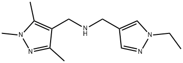 N-[(1-ethyl-1H-pyrazol-4-yl)methyl]-N-[(1,3,5-trimethyl-1H-pyrazol-4-yl)methyl]amine Structure