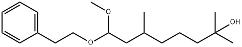 8-methoxy-2,6-dimethyl-8-(2-phenylethoxy)octan-2-ol Struktur