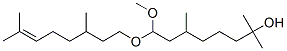 8-[(3,7-dimethyl-6-octenyl)oxy]-8-methoxy-2,6-dimethyloctan-2-ol Struktur