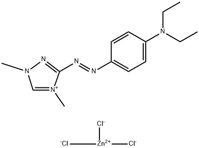 3-[[4-(diethylamino)phenyl]azo]-1,4-dimethyl-1H-1,2,4-triazolium trichlorozincate(1-) Struktur