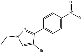 4-broMo-1-ethyl-3-(4-nitrophenyl)-1H-pyrazole Struktur