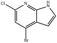 4-ブロモ-6-クロロ-1H-ピロロ[2,3-B]ピリジン 化学構造式